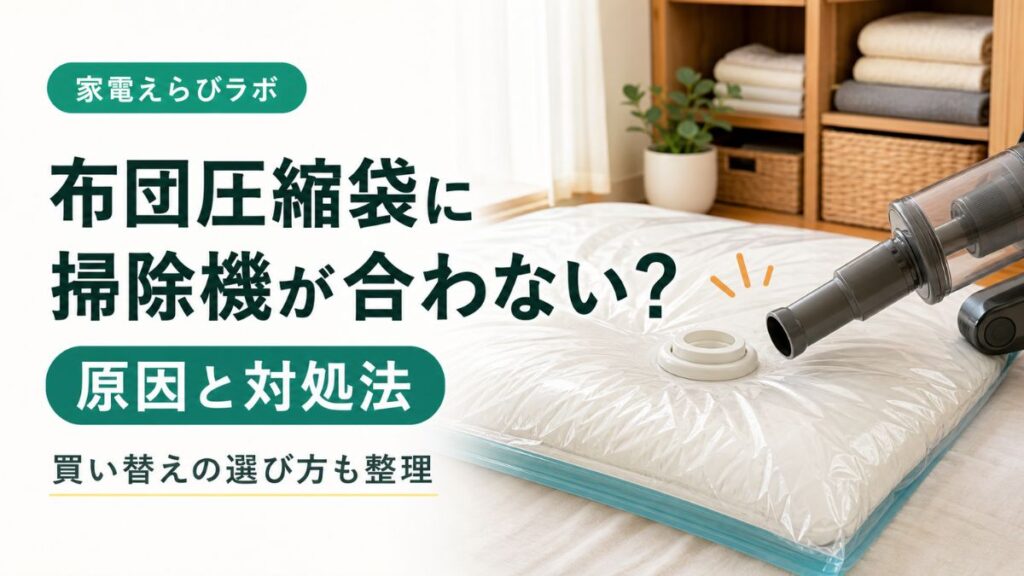 布団圧縮袋に掃除機が合わない