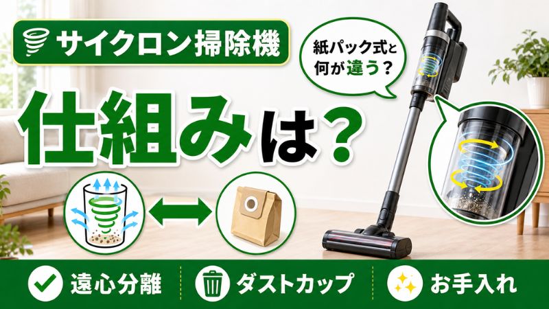 サイクロン掃除機の仕組み
